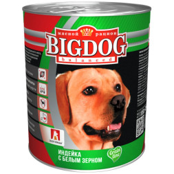 Зоогурман Big Dog Grain line влажный корм для взрослых собак всех пород, с индейкой и белым зерном - 850 г x 9 шт