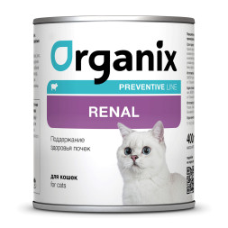 Organix Preventive Line Renal диетические консервы для взрослых кошек при профилактике заболеваний почек, со свининой - 400 г x 9 шт