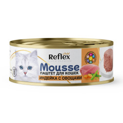 Reflex Gold влажный корм для взрослых кошек, индейка с овощами, паштет - 100 г х 8 шт