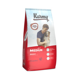 Karmy Medium Adult сухой корм для взрослых собак средних пород, с индейкой - 14 кг