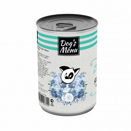 Dog`s Menu влажный корм для взрослых собак с ягненком кусочки в соусе в консервах - 340 г х 12 шт
