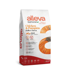 Alleva Natural Dog Adult Chicken&amp;Pumpkin Mini/Medium сухой корм для взрослых собак мелких и средних пород с курицей и тыквой - 5 кг