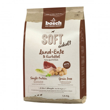 Полувлажный корм Bosch Soft для собак с уткой и картофелем - 2,5 кг