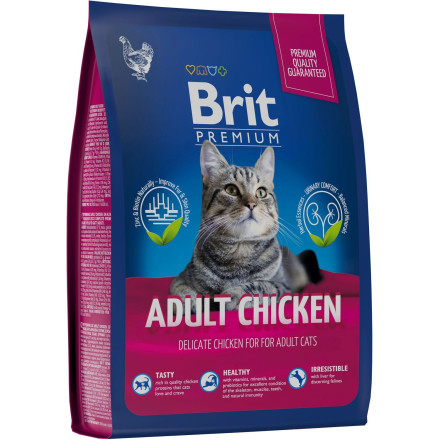 Brit Premium Cat Adult сухой корм для взрослых кошек с курицей - 400 г
