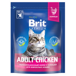 Brit Premium Cat Adult сухой корм для взрослых кошек с курицей - 400 г