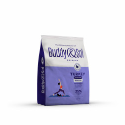 Buddy&amp;Sol Premium Sensitive сухой корм для взрослых кошек с чувствительным пищеварением с индейкой - 400 г