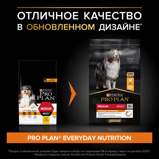 Pro Plan Adult Everyday Nutrition сухой корм для взрослых собак средних пород, с курицей - 7 кг