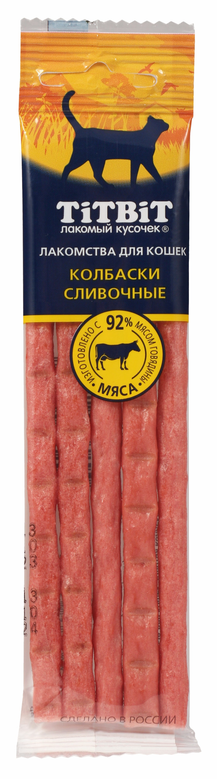 TiTBiT "Золотая коллекция" лакомство для кошек колбаски Сливочные - 20 ...