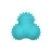 Playology SQUEAKY BOUNCE BALL дентальный хрустящий жевательный тройной мяч для щенков с ароматом арахиса, голубой