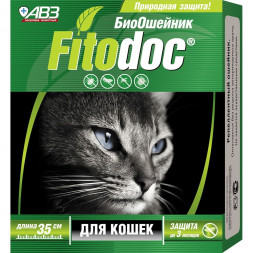 Fitodoc репеллентный биоошейник на основе эфирным масел для кошек против блох до 3 месяцев и клещей до 5 недель - 35 см
