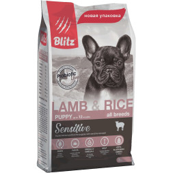 Blitz Sensitive Puppy Lamb &amp; Rice сухой корм для щенков, с ягненком и рисом - 2 кг