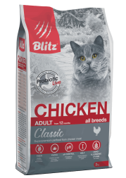 Blitz Classic Adult Cats Chicken сухой корм для взрослых кошек, с курицей - 2 кг