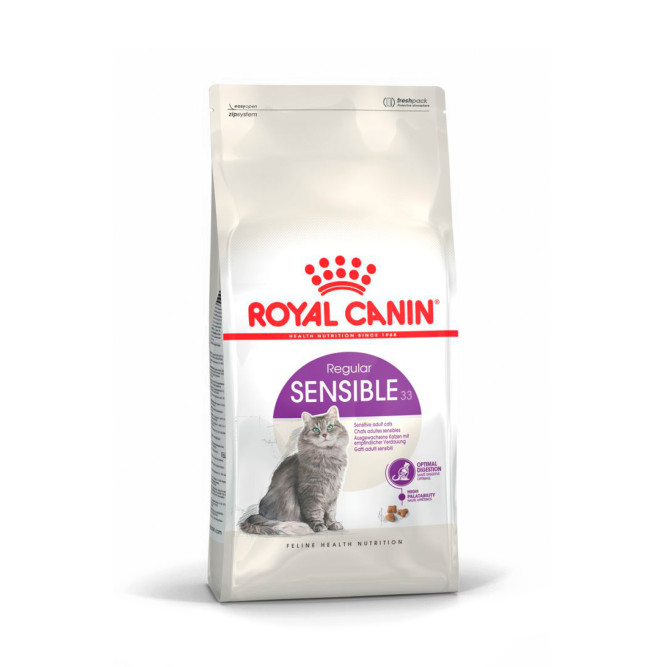 Royal Canin Sensible 33 сухой корм для взрослых кошек с чувствительной пищеварительной системой - 400 г