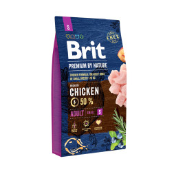 Brit Premium by Nature Adult S сухой корм для собак мелких пород с курицей - 8 кг