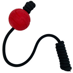 Mr.Kranch игрушка для собак Мяч на шнуре, красный, 6 см