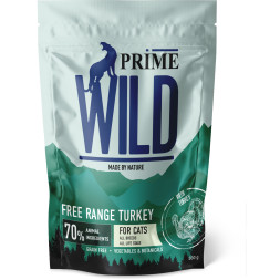 Prime Wild GF Free Range сухой беззерновой корм для взрослых кошек и котят, с индейкой - 500 г