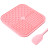 Mr.Kranch лизательный коврик для медленного поедания силиконовый, 20х20 см, розовый, с лопаткой
