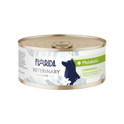 Florida Veterinary Metabolic влажный диетический корм для взрослых собак всех пород для снижения веса, склонных к ожирению, в консервах - 100 г х 12 шт