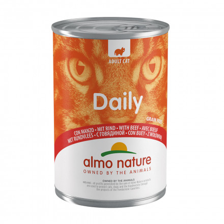 Almo Nature Daily Menu Adult Cat Beef консервы для взрослых кошек меню с говядиной - 400 г х 24 шт