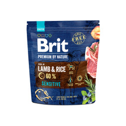 Brit Premium By Nature Sensitive сухой корм для собак с чувствительным пищеварение с ягненком и рисом - 1 кг