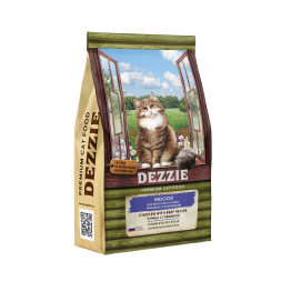 Dezzie Indoor Adult Cat сухой корм для взрослых кошек, живущих в помещении с курицей и говядиной - 2 кг