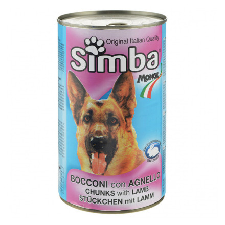 Simba Dog консервы для собак кусочки ягненок 1,2 кг х 12 шт
