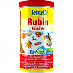 TetraRubin корм в хлопьях для улучшения окраса всех видов рыб 1 л