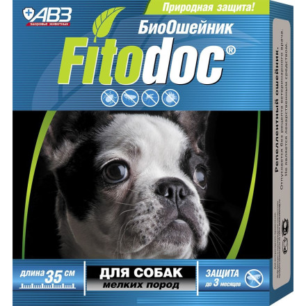 Fitodoc репеллентный биоошейник на основе эфирным масел для собак мелких пород против блох до 3 месяцев и клещей до 5 недель - 35 см
