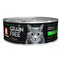 Зоогурман Grain Free Deluxe влажный корм для взрослых кошек с кроликом - 100 г