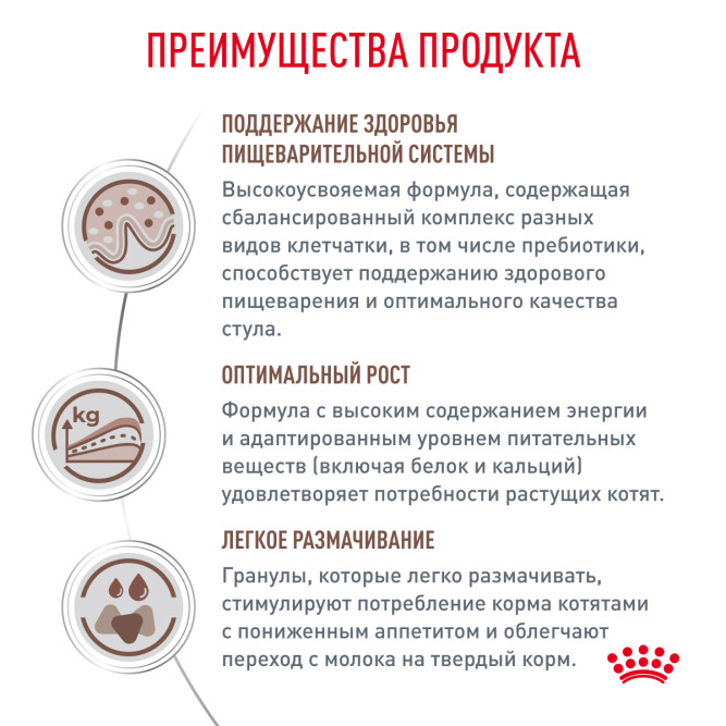 Royal Canin Gastrointestinal Kitten сухой диетический корм для котят от 2 до 10 месяцев при нарушениях пищеварения - 350 г