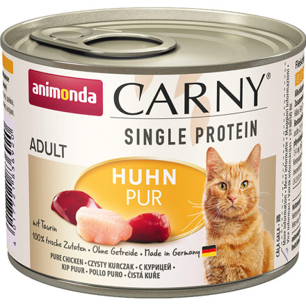 Animonda Carny Single Protein Adult влажный монобелковый корм для взрослых кошек с курицей - 200 г (6 шт в уп)
