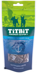 TiTBiT лакомство для собак кубики из трески - 75 г