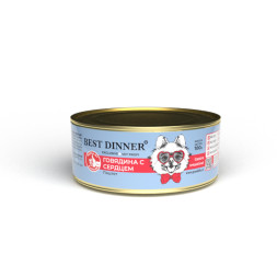Best Dinner Exclusive Vet Profi Gastro Intestinal диетический влажный корм для взрослых собак с чувствительным пищеварением, с говядиной и сердцем, в консервах - 100 г х 12 шт
