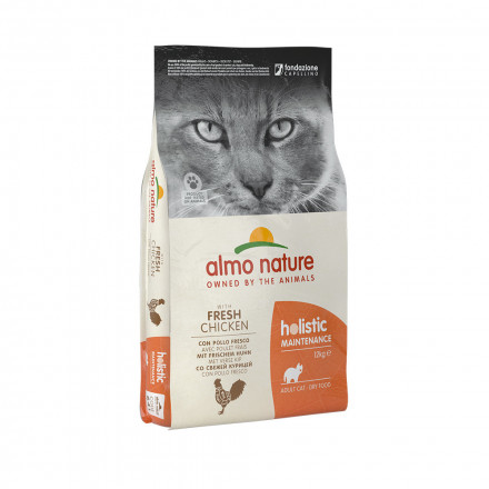 Almo Nature Holistic Adult Cat Chicken &amp; Rice сухой корм класса холистик для взрослых кошек с курицей и коричневым рисом - 12 кг