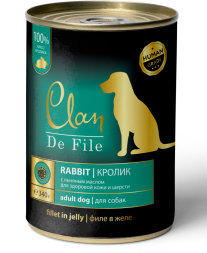 Консервы Clan De File для собак с кроликом - 340 г 12 шт