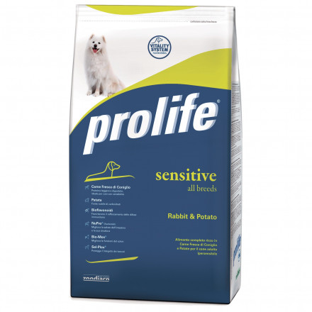 Prolife Dog Adult Sensitive сухой корм для гиперчувствительных собак с кроликом и картофелем - 12 кг