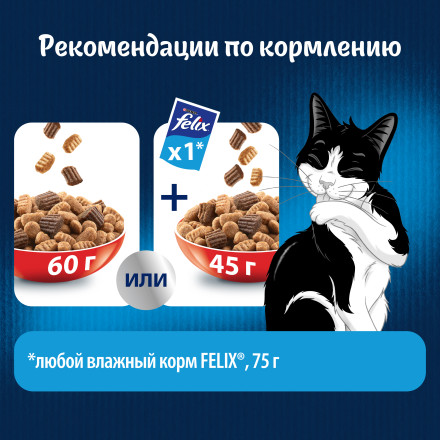 Felix Двойная вкуснятина сухой корм для кошек с мясом - 3 кг