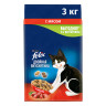 Изображение товара Felix Двойная вкуснятина сухой корм для кошек с мясом - 3 кг