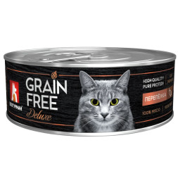 Зоогурман Grain Free Deluxe влажный корм для взрослых кошек с перепелкой - 100 г