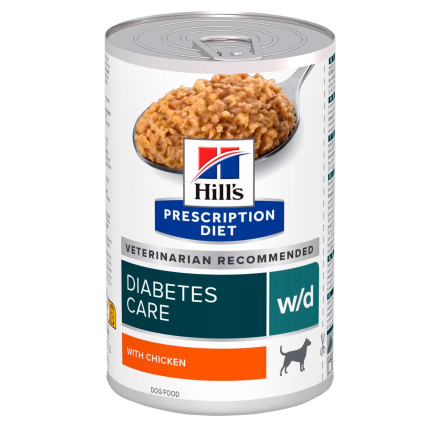 Hills Prescription Diet w/d влажный диетический корм для взрослых собак для контроля веса и при диабете, в консервах - 370 г x 6 шт