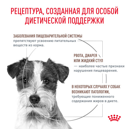 Royal Canin Gastrointestinal Low Fat Small Dog сухой корм для взрослых собак мелких пород при нарушениях пищеварения - 3 кг
