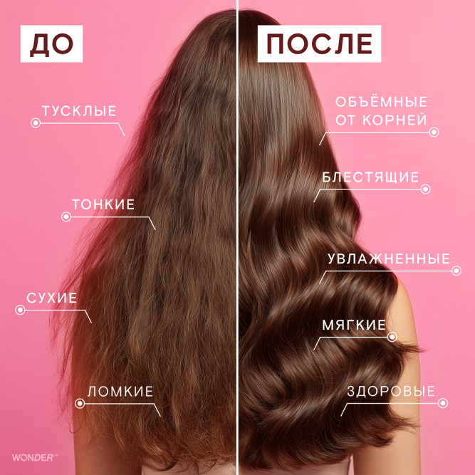 WONDER LAB экошампунь для всех типов волос, очищение и объём - 380 мл