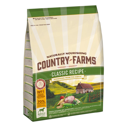 Country Farms сухой корм для взрослых собак с курицей - 2,5 кг