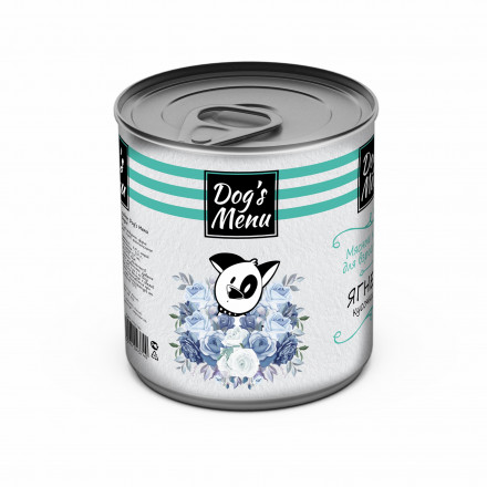 Dog`s Menu влажный корм для взрослых собак с ягненком кусочки в соусе в консервах - 750 г х 9 шт