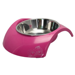 Миска для собак ROGZ Luna специальная эргономичная форма и вынимаемая миска розовая - 160 мл