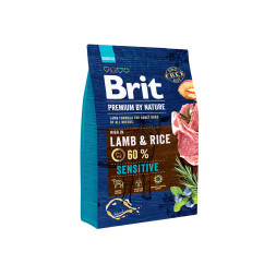 Brit Premium By Nature Sensitive сухой корм для собак с чувствительным пищеварение с ягненком и рисом - 3 кг