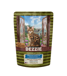 Dezzie Sensitive Digestion Cat сухой корм для взрослых кошек с чувствительным пищеварением с курицей и индейкой - 400 г