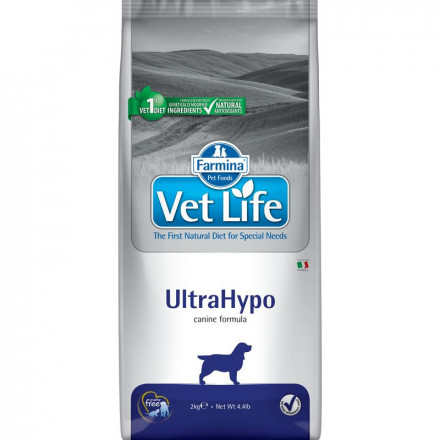 Farmina Vet Life Dog Ultrahypo сухой корм для взрослых собак при пищевой аллергии - 2 кг