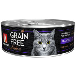 Зоогурман Grain Free Deluxe влажный корм для взрослых кошек с телятиной - 100 г
