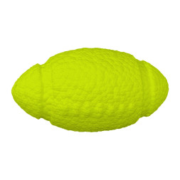 Mr.Kranch игрушка для собак Мяч-регби, неоново-желтый, 14 см